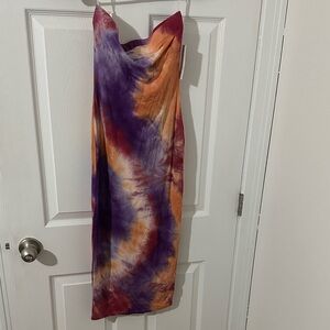 Tie-Dye Orange to Pink Sleeveless Top
